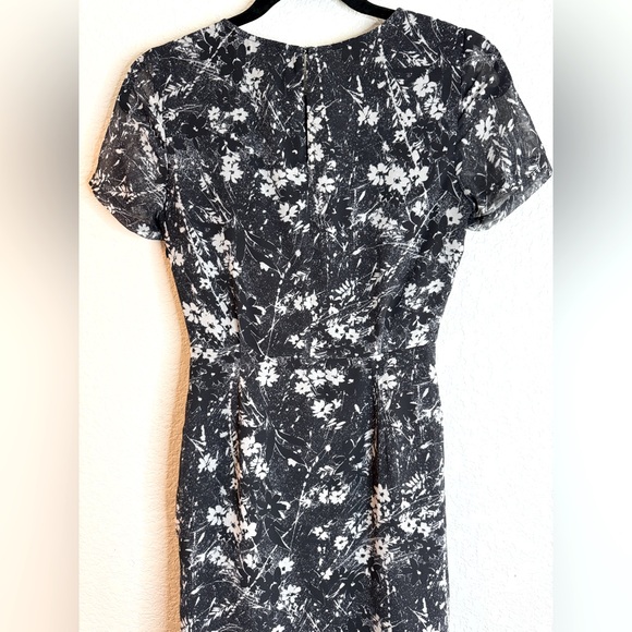 ALLSAINTS Ariya Lisk Floral Print Ruched Drawstring Semi Sheer Maxi Skirt Dress - Picture 11 of 13